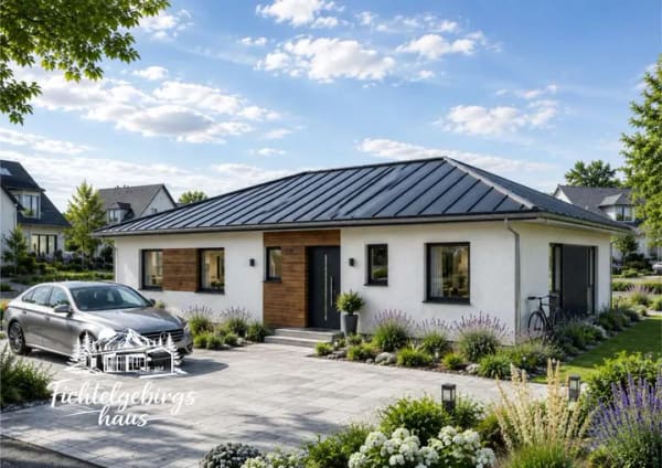Immobilie in Groß Stieten - Nachhaltiger Bungalow in Holzständerbauweise | KfW-40 | mit Wärmepumpe | schlüsselfertig in 18 Tagen - Bild 1