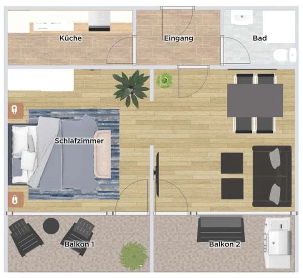 Immobilie in Bad Liebenzell - 2-Zimmer-Wohnung mit Balkon und Einbauküche – ideal für Kapitalanleger –  Bad Liebenzell-Beinberg - Bild 0