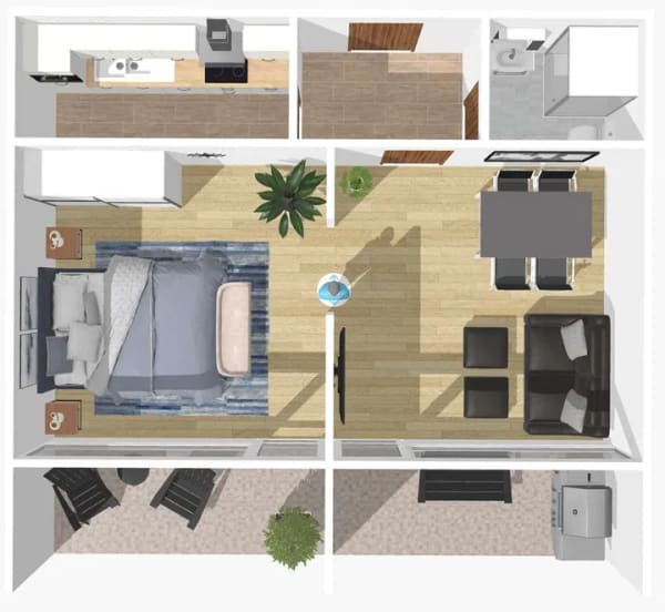 Immobilie in Bad Liebenzell - 2-Zimmer-Wohnung mit Balkon und Einbauküche – ideal für Kapitalanleger –  Bad Liebenzell-Beinberg - Bild 1