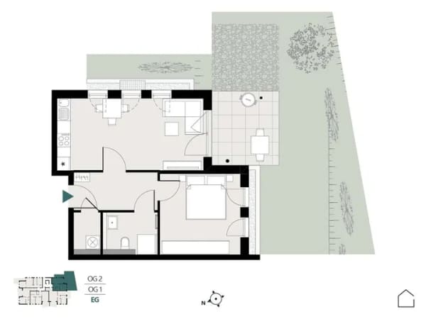 Immobilie in Kirchberg an der Jagst - 2-Zi.-Whg. mit Garten im EG | KI03_01 - Bild 0