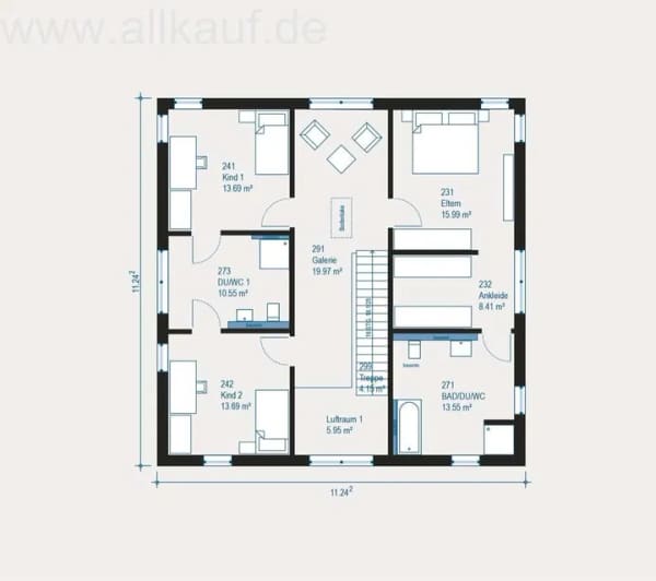Immobilie in Buxheim - City Villa 1 - Eleganz trifft Familienfreundlichkeit in modernem Design - Bild 3