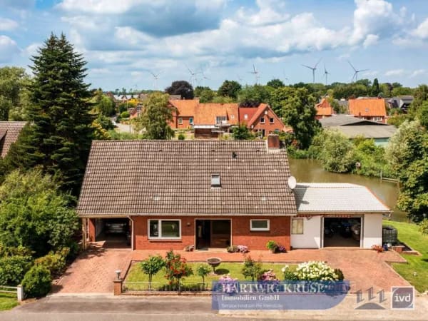 Immobilie in Wischhafen - Wohnen am Wasser ? gepflegtes Einfamilienhaus mit Wintergarten und großzügigem Ufergrundstück - Bild 4