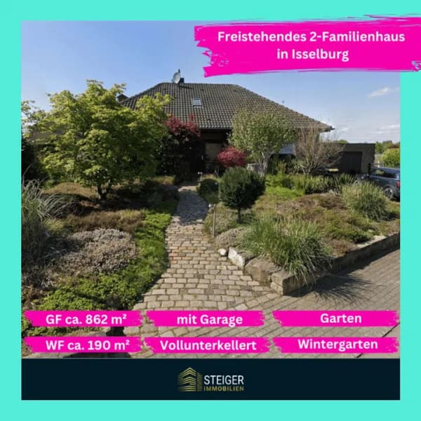Immobilie in Isselburg - Freistehendes Ein-Zweifamilienhaus auf großzügigem Grundstück – Wohnen wie im Urlaub - Bild 0