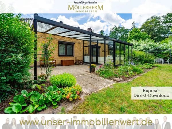 Immobilie in Bad Bodenteich - Gepflegter Bungalow auf außergewöhnlichem Grundstück mit freiem Blick über die Felder zum Wald - Bild 0