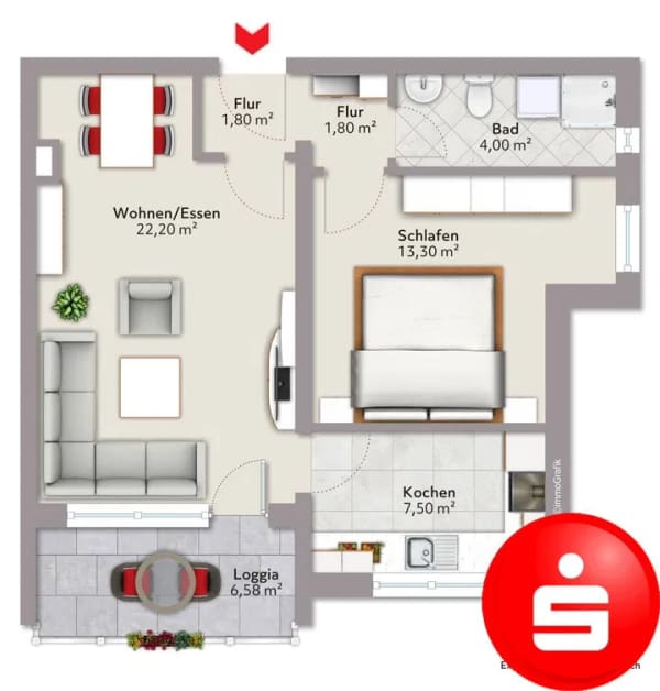 Immobilie in Mellrichstadt - 2-Zimmer-Erdgeschosswohnung in 97638 Mellrichstadt - Bild 0