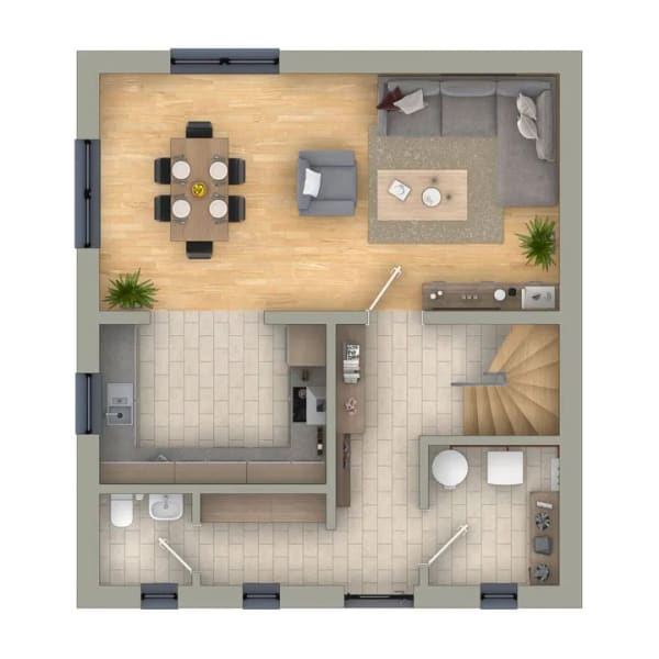 Immobilie in Bibra - Einfamilienhaus mit Grundstück monatliche Rate 1520 € - Bild 2