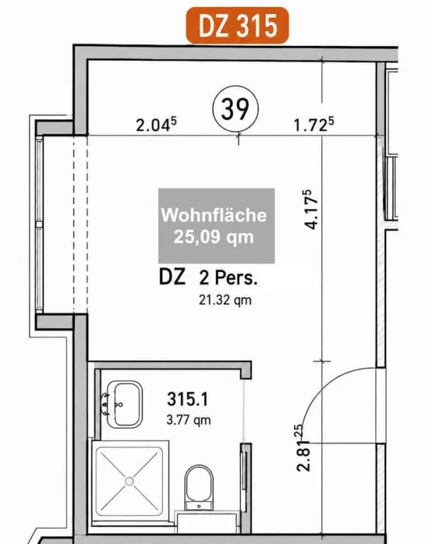 Immobilie in Gerolzhofen - PFLEGEIMMOBILIE ALS KAPITALANLAGE – CA. 60 M² DOPPELZIMMER IN GEROLZHOFEN ZU VERKAUFEN - Bild 2