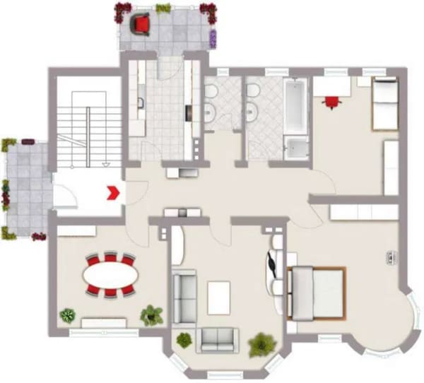 Immobilie in Bad Nenndorf - Traumhafte 4-Zimmer-Wohnung 133 qm Belle Etage in Bad Nenndorf mit 2 Balkonen, EBK, Garage, 2 Bädern - Bild 2