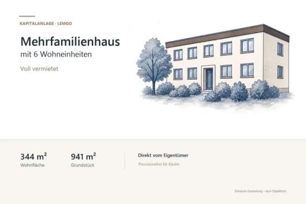 Immobilie in Lemgo - Mehrfamilienhaus vollvermietet in guter Lage in Lemgo - Bild 0