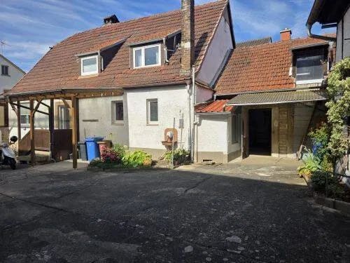 Immobilie in Hammelburg - Einfamilienhaus "3-Seiten-Hof" in 97762 Hammelburg-Gauaschach, 11 km bis Hammelburg (ID 10707) - Bild 0