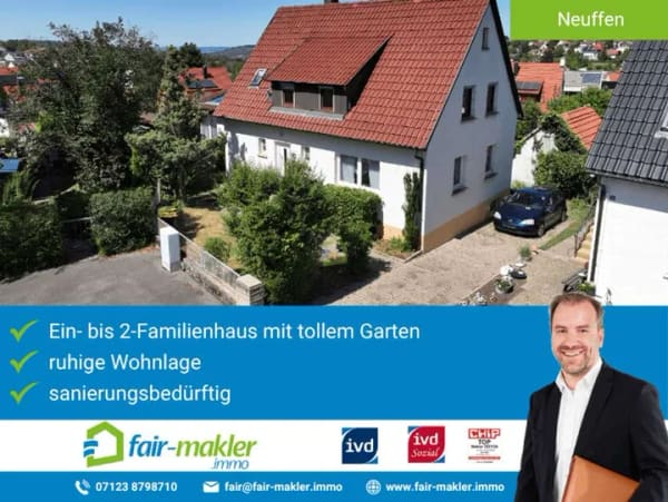 Immobilie in Neuffen - FAIR-MAKLER: Nicht perfekt inszeniert. Dafür ehrlich und voller Möglichkeiten - Bild 0