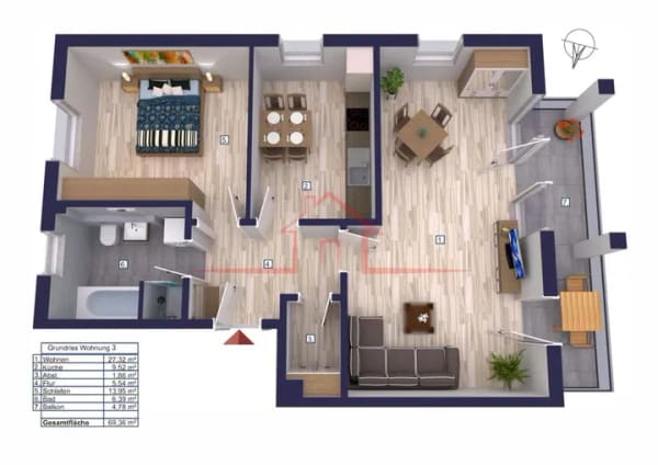 Immobilie in Bad Doberan - Etagenwohnung in Bad Doberan - Bild 2