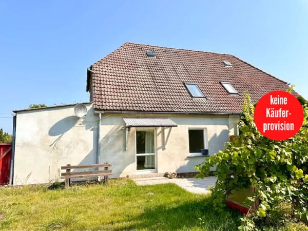 Immobilie in Penkun - HORN IMMOBILIEN ++ RESERVIERT++Doppelhaushälfte bei Penkun im großen Grundstück in ruhige Lage - Bild 0