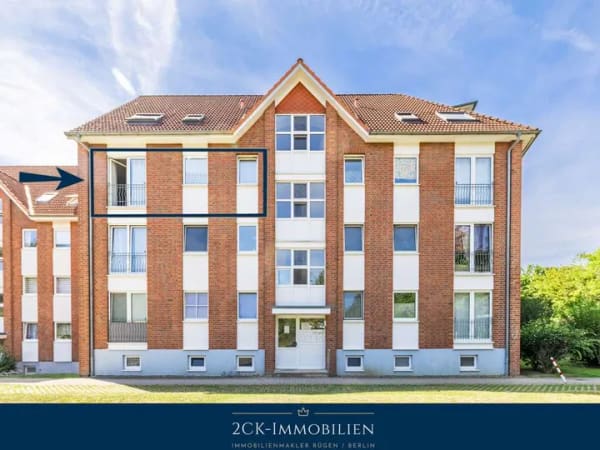 Immobilie in Putbus - Kapitalanlage in der „Weißen Stadt“ Putbus: Vermietete 3-Zimmer-Wohnung inklusive Stellplatz! - Bild 1