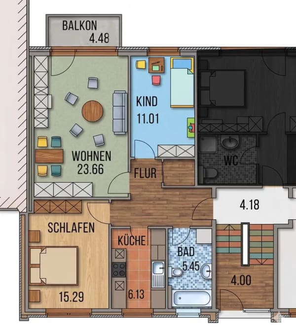 Immobilie in Putbus - Kapitalanlage in der „Weißen Stadt“ Putbus: Vermietete 3-Zimmer-Wohnung inklusive Stellplatz! - Bild 2