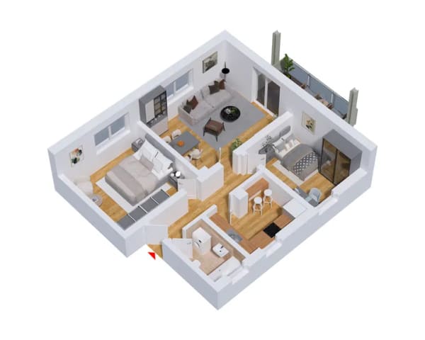 Immobilie in Lappersdorf - Freie 3-Zimmer-Wohnung mit Balkon – gestalten Sie Ihr neues Zuhause selbst! - Bild 2