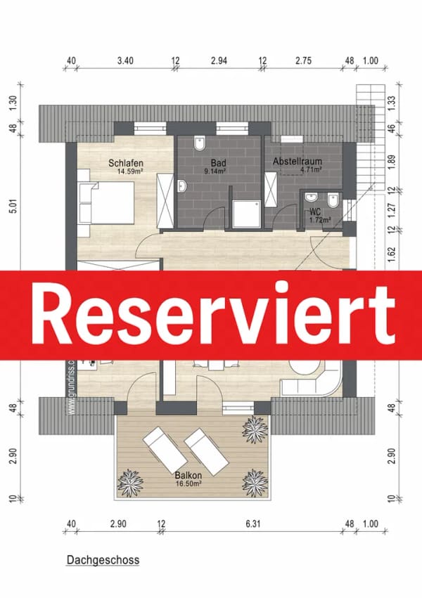 Immobilie in Schwesing - Moderne Neubau-Obergeschosswohnung mit Balkon, KfW-40-Standard in Schwesing - Bild 3