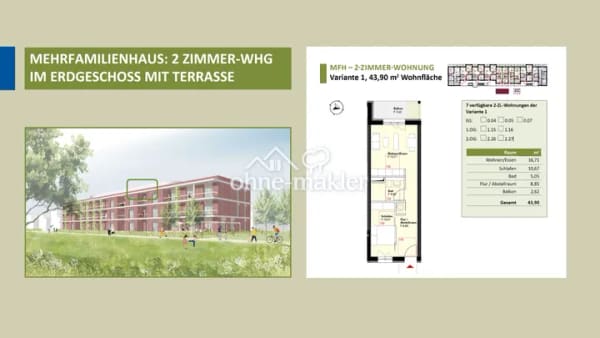 Immobilie in Rödermark - 2-Zimmer-Wohnung im Mehrfamilienhaus (EG) (AAS) – private Wohngenossenschaft im Rhein-Main-Gebiet - Bild 3