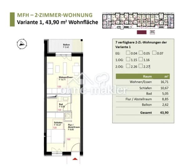Immobilie in Rödermark - 2-Zimmer-Wohnung im Mehrfamilienhaus (EG) (AAS) – private Wohngenossenschaft im Rhein-Main-Gebiet - Bild 4