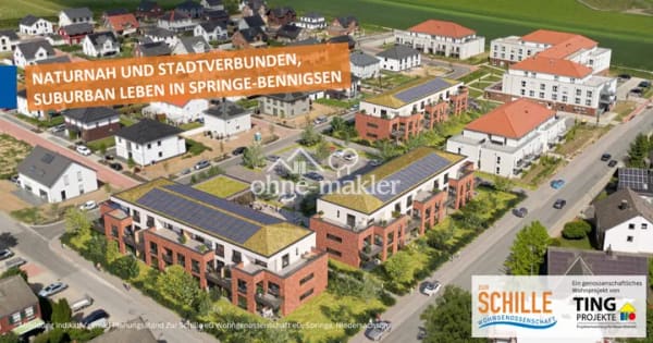 Immobilie in Springe - Suburban, naturnah leben: 2-Zi.-Whg in Bennigsen – Private Wohngenossenschaft - Bild 1