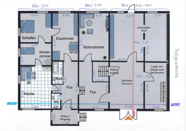 Immobilie in Oederan - Einfamilienhaus • Oederan • Stallung und Scheune • großer Garten • Keller - Bild 3