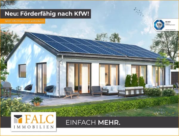 Immobilie in Fischach - Zukunftsfähiges Wohnen: barrierefreier Bungalow als Doppelhaushälfte - schlüsselfertig! - Bild 0