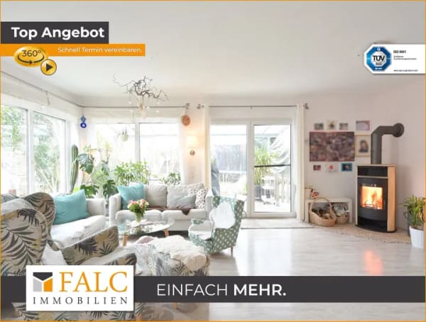 Immobilie in Moorenweis - Familienzeit vor dem Kamin - im paradiesischen Einfamilienhaus mit Pool - Bild 0