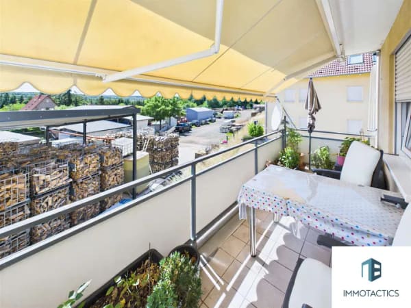 Immobilie in Kirchheimbolanden - 3-Zimmer-Wohnung mit Südbalkon, 89 m² Wohnfläche, Einbauküche - inklusive 2 Stellplätzen und Keller - Bild 4