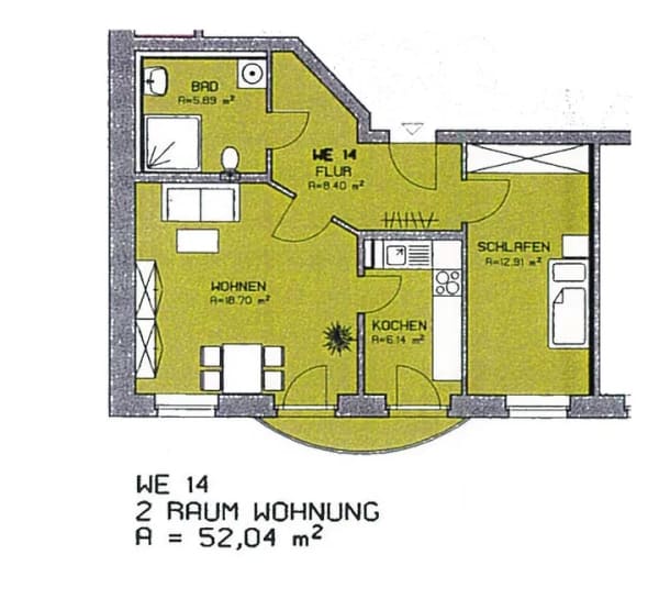 Immobilie in Langenweißbach - Zentrumsnah! 1,5-Raum-Whg. mit Balkon + Fahrstuhl / rollstuhlgerecht; vermietet! - Bild 1