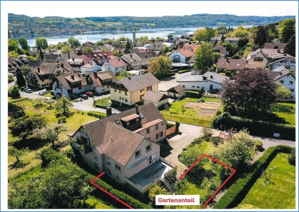 Immobilie in Gaienhofen - 4 Zi. Whg. im 1.OG in unmittelbarer Seenähe mit Balkon, Terrasse und Gartenanteil und Garage! - Bild 0