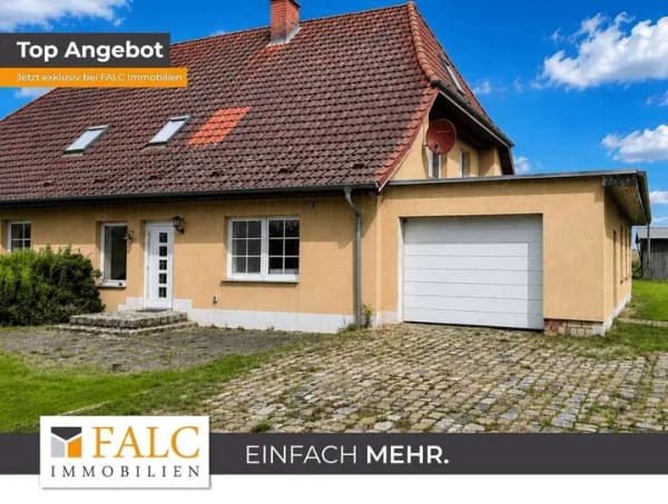 Immobilie in Leezen - Großzügige Doppelhaushälfte mit ca. 1.500 m² Grundstück und weitem Blick in Görslow - Bild 0