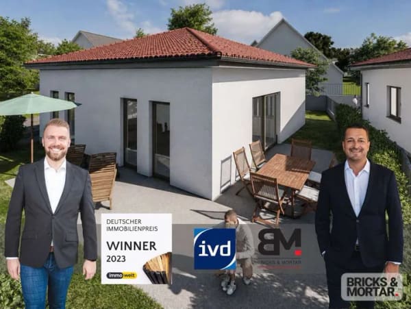 Immobilie in Aletshausen - Ebenerdiges Wohnen im Grünen – barrierearmer Neubau nach KfW-Effizienzhaus-55-Standard - Bild 0