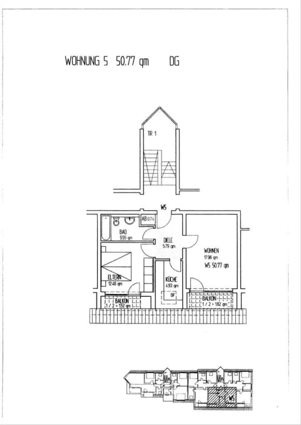 Immobilie in Belgershain - Attraktive 2-Raum-Dachgeschosswohnung mit zwei Balkonen, Stellplatz und besonderem Wohnambiente - Bild 1