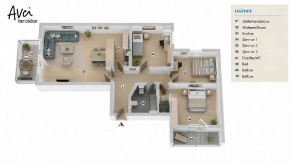 Immobilie in Rümmingen - 4 Zimmer auf ca. 102 m² – zwei Balkone & zwei Stellplätze in Rümmingen - Bild 1