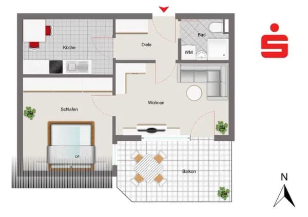 Immobilie in Neustadt an der Donau - Charmante Dachgeschosswohnung in Neustadt/Do. - Bild 1
