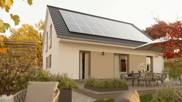 Immobilie in Wellen - Mitwachshaus 148 mit Vordach, Preis inkl. Grundstück, massiv gebaut - Bild 1