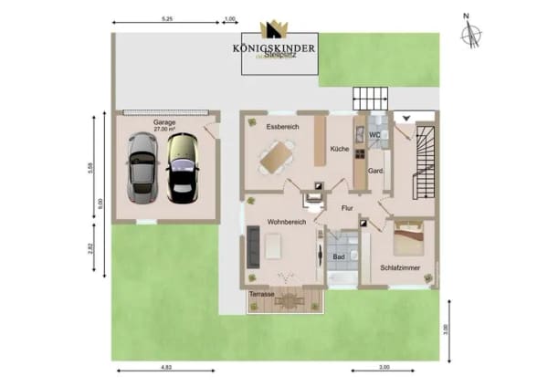 Immobilie in Deizisau - Deizisau: Komplett modernisiertes 3-FH (neuwertiger Zustand) inkl. Garten, Garage und Stellplatz - Bild 2