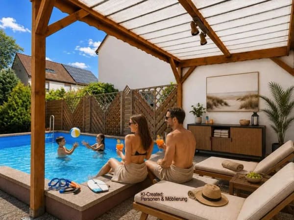 Immobilie in Schwarzenbruck - Ein Zuhause mit eigenem Pool
Charmante Doppelhaushälfte mit Raum für Familie und neue Wohnideen - Bild 0