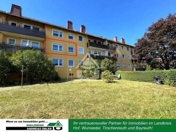 Immobilie in Hof - Moderne 2-Zimmer-Wohnung mit Garten und Garage in Hof - Bild 0