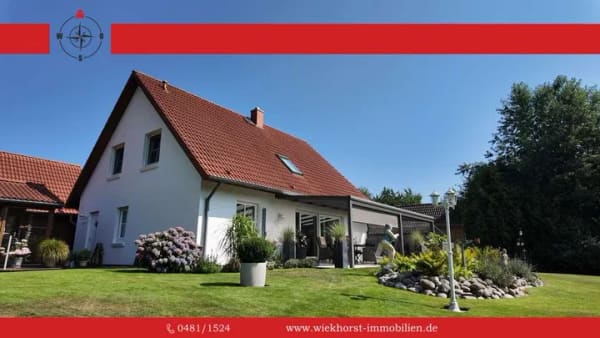 Immobilie in Hennstedt - Exklusives Zuhause nahe Eider & Nordsee - Hochwertig ausgestattet mit atemberaubenden Gartenparadies - Bild 0