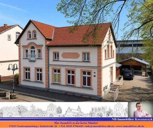 Immobilie in Neubrandenburg - Zwei Immobilien - ein außergewöhnliches Angebot! Traumhafte Stadtvilla mit zusätzlichem Wohnhaus – Wohnen, Arbeiten und Leben unter einem Dach - Bild 0