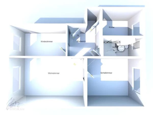 Immobilie in Zeithain - ***WOHNUNG und GARAGE - IHR NEUES PROJEKT MIT WEITBLICK*** Gemütliche Eigentumswohnung mit viel Potenzial und eigener Garage - Bild 1