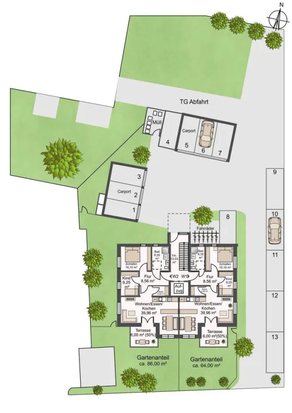 Immobilie in Stephansposching - 3-Zimmer-Wohnung mit Terrasse und Garten Nähe  BMW-Werk Straßkirchen zu verkaufen - Bild 1