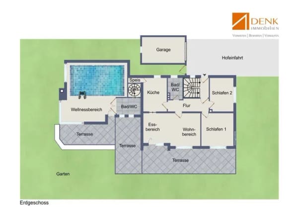 Immobilie in Mainbernheim - Wo Extravaganz auf Wohlfühlen trifft: Einzigartiges Immobilien-Ensemble mit Innenpool u. Traumgarten - Bild 4