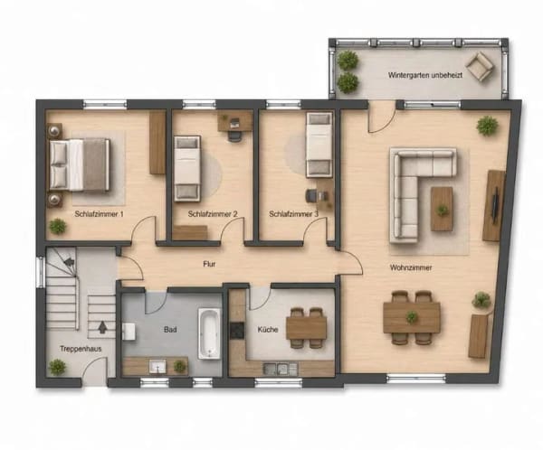 Immobilie in Westerkappeln - ‼️2-Familienhaus am Hollenbergs Hügel – modernisiert, mit sensationellem Garten & tollem Ausblick‼️ - Bild 2