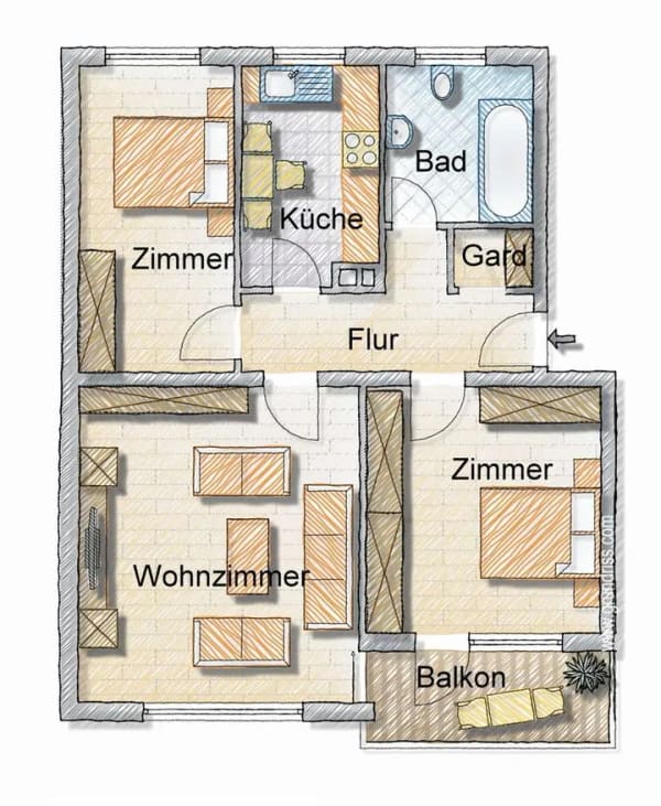 Immobilie in Seeheim-Jugenheim - Perfekte Lage am Ortsrand von Seeheim * vermietete 3-Zimmer-ETW - Bild 1