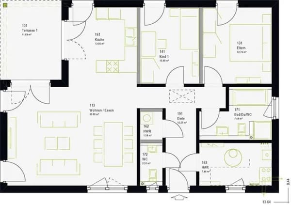 Immobilie in Dittenheim - Neubau Bungalow - Auf einer Ebene Wohnen - Bild 2