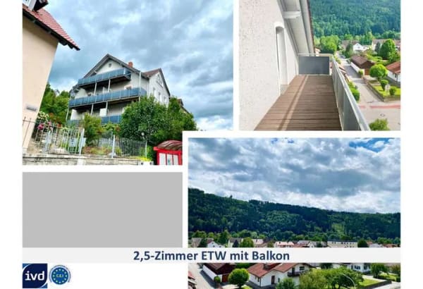 Immobilie in Obernzell - 2,5-ZIMMER-WOHNUNG MIT BALKON UND HERRLICHEM AUSBLICK - Bild 0