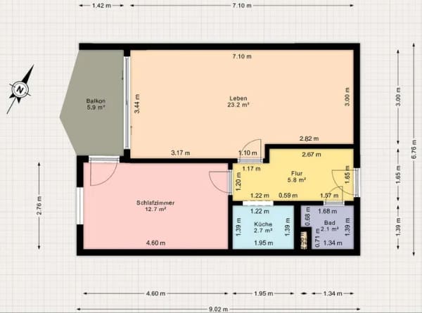 Immobilie in Immenreuth - Idyllisch und naturnah: gepflegte 2-Zimmer-Wohnung bei Immenreuth - Bild 2