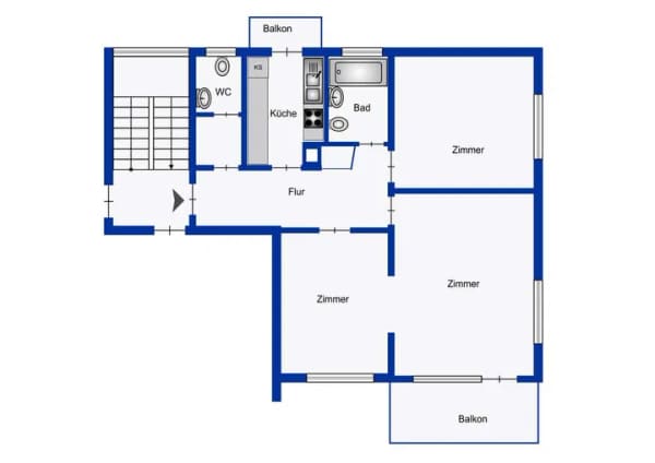 Immobilie in Murrhardt - Geräumige und helle Wohnung mit zwei Balkonen in guter Wohnlage! - Bild 1